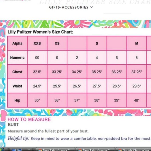 Lilly Pulitzer Size Chart